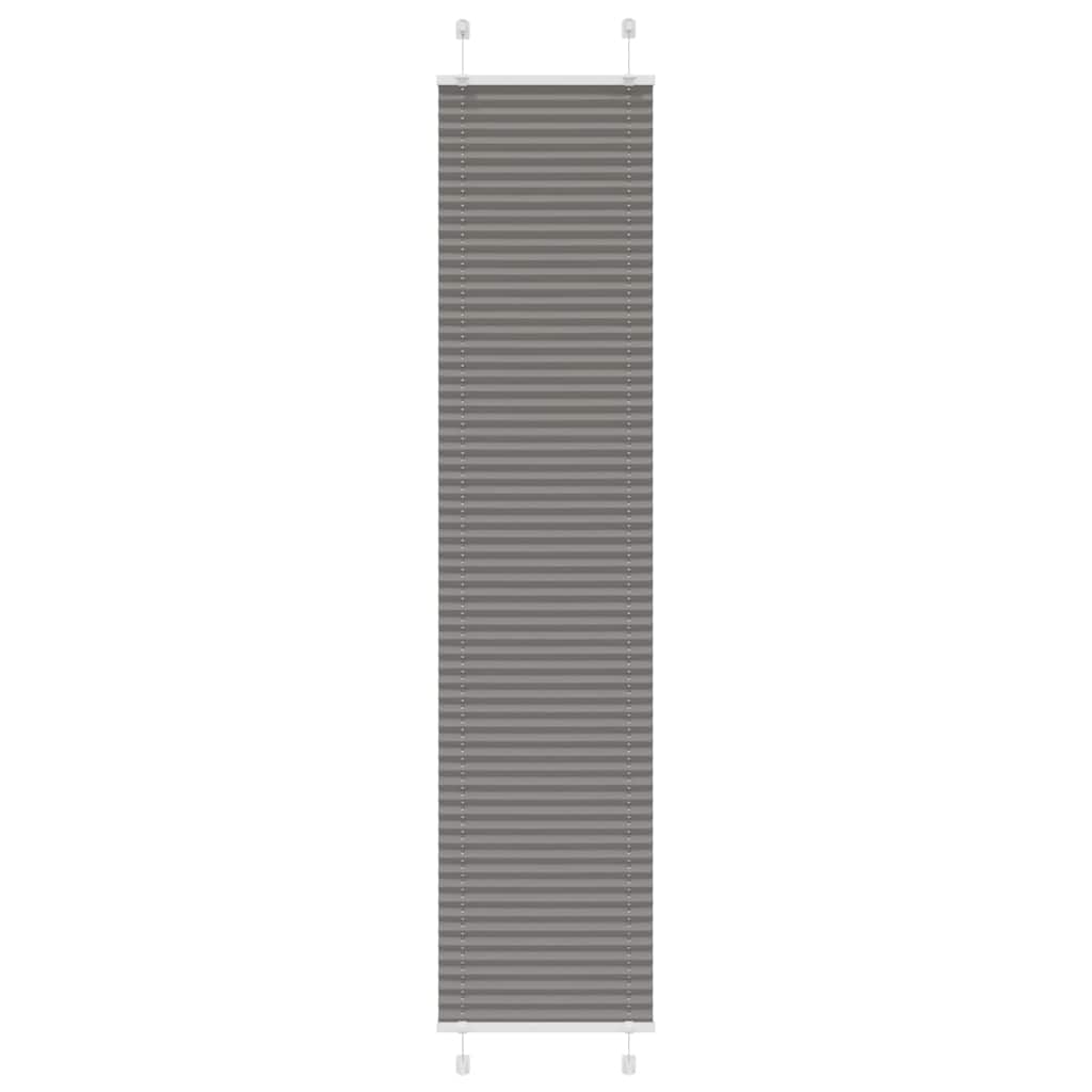 vidaXL Pleated Blind Anthracite 50x200 cm Fabric Width 49.4 cm Polyester