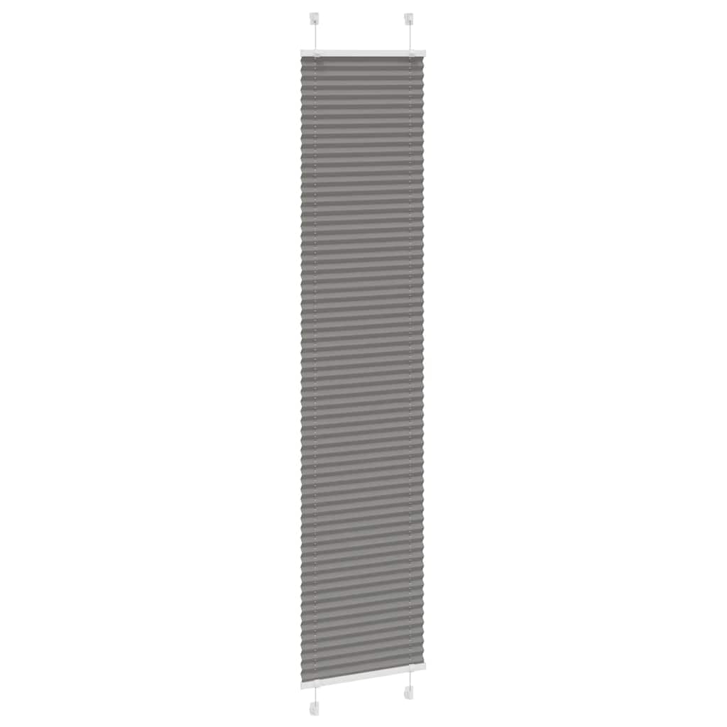 vidaXL Pleated Blind Anthracite 50x200 cm Fabric Width 49.4 cm Polyester