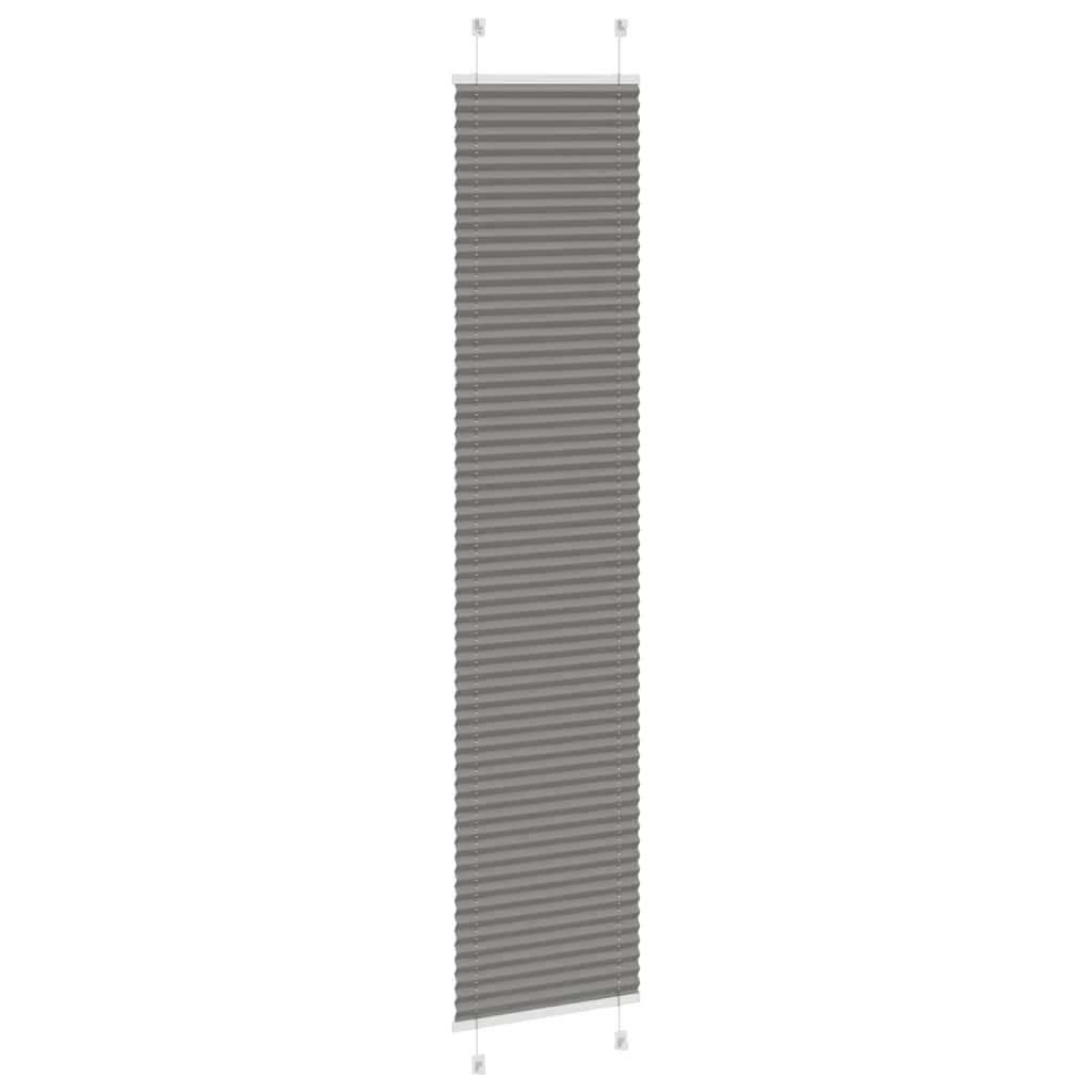 vidaXL Pleated Blind Anthracite 50x200 cm Fabric Width 49.4 cm Polyester