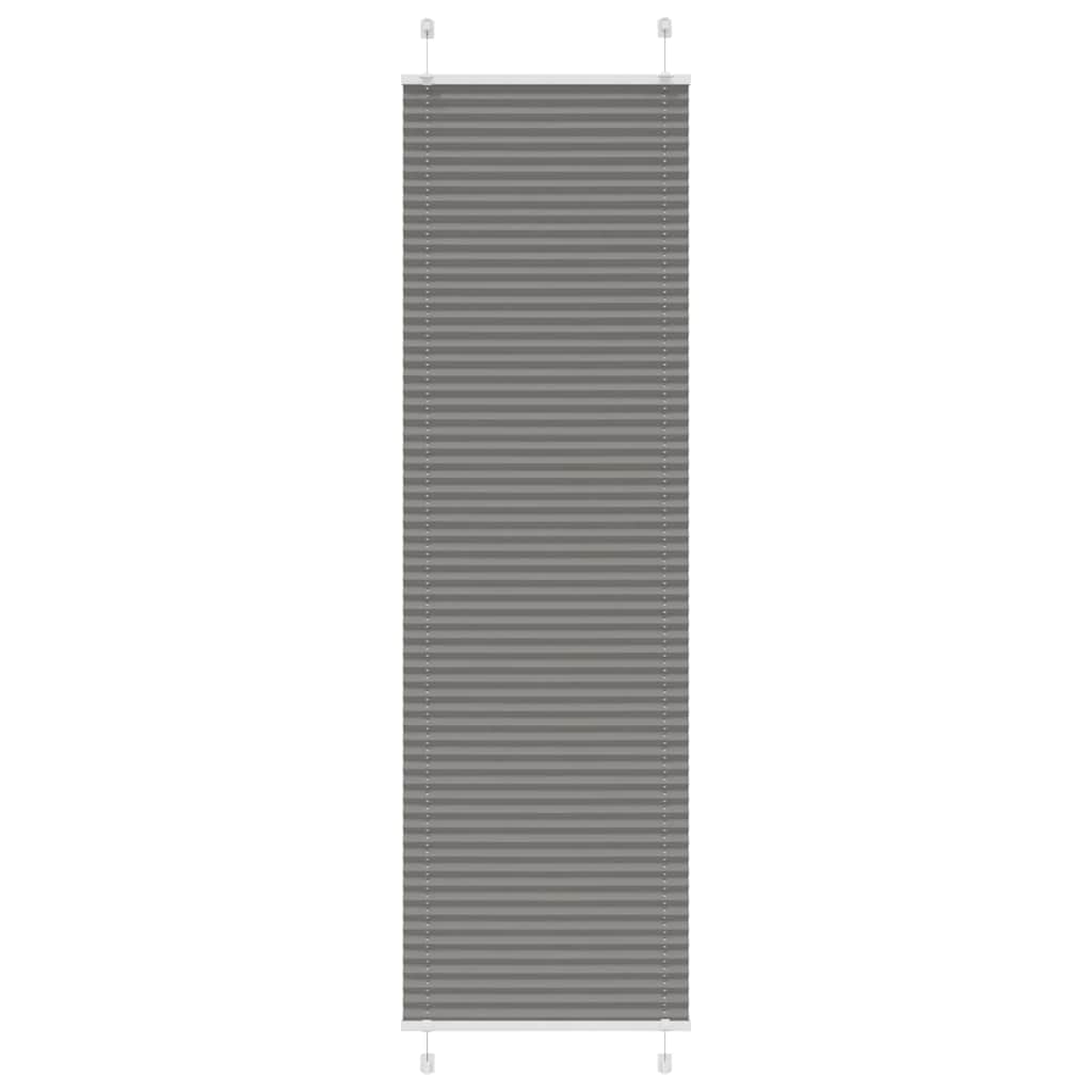 vidaXL Pleated Blind Anthracite 55x200cm Fabric Width 54.4cm Polyester