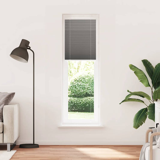 vidaXL Pleated Blind Anthracite 55x200cm Fabric Width 54.4cm Polyester