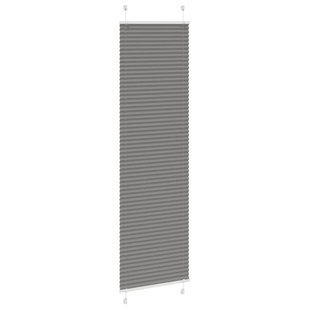 vidaXL Pleated Blind Anthracite 55x200cm Fabric Width 54.4cm Polyester