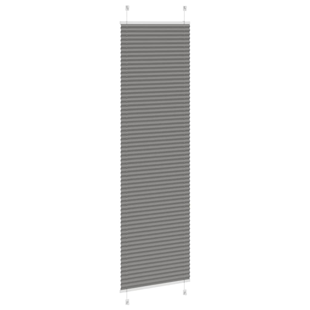 vidaXL Pleated Blind Anthracite 55x200cm Fabric Width 54.4cm Polyester