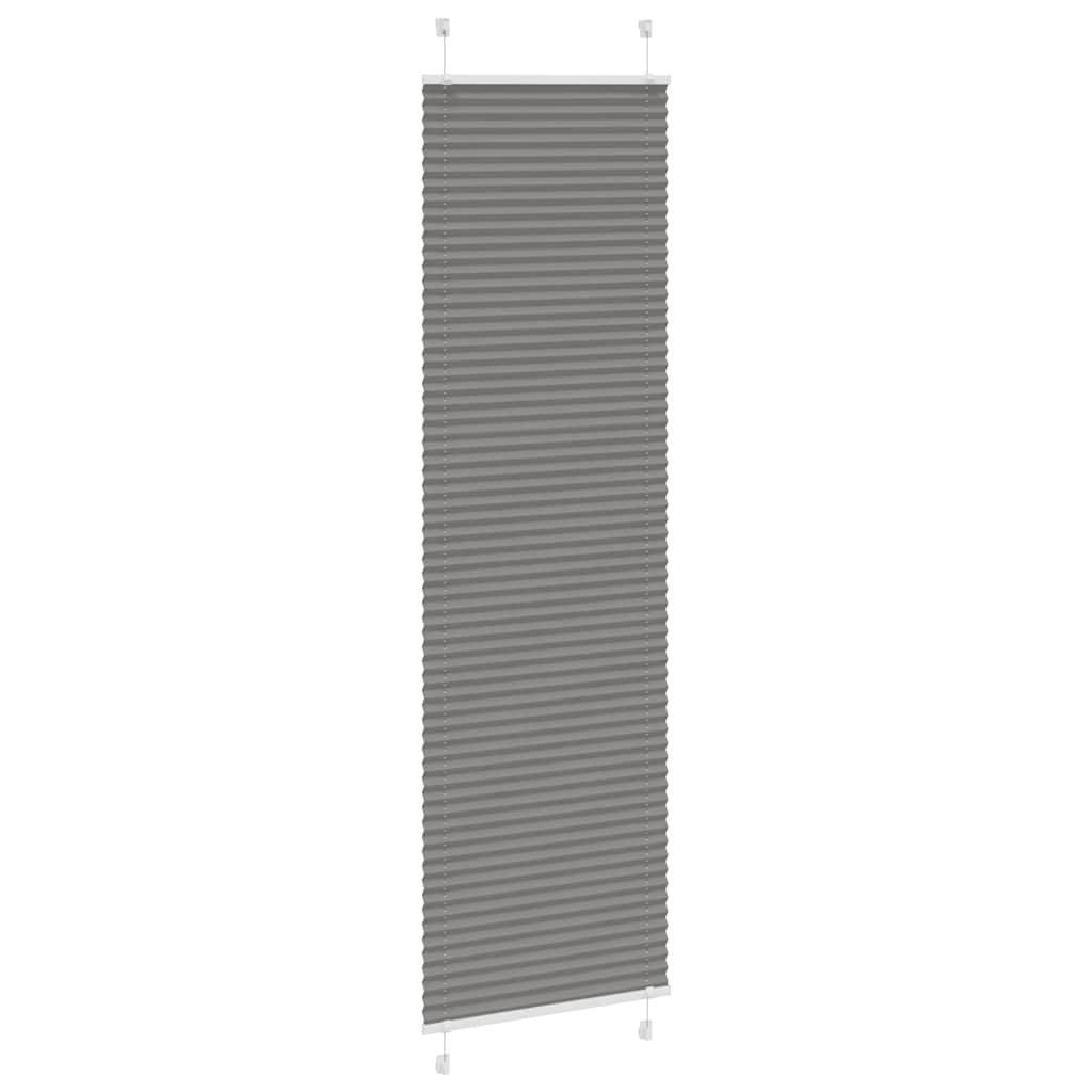 vidaXL Pleated Blind Anthracite 60x200cm Fabric Width 59.4cm Polyester