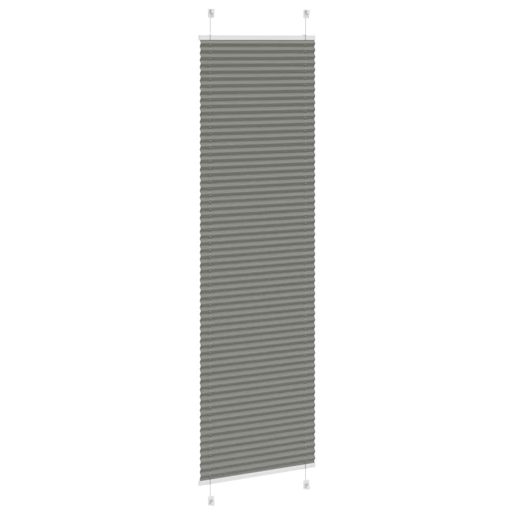 vidaXL Pleated Blind Anthracite 60x200cm Fabric Width 59.4cm Polyester