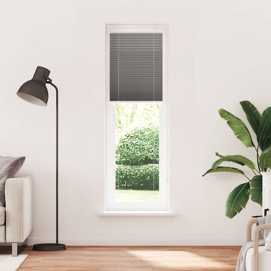 vidaXL Pleated Blind Anthracite 65x200cm Fabric Width 64.4cm Polyester
