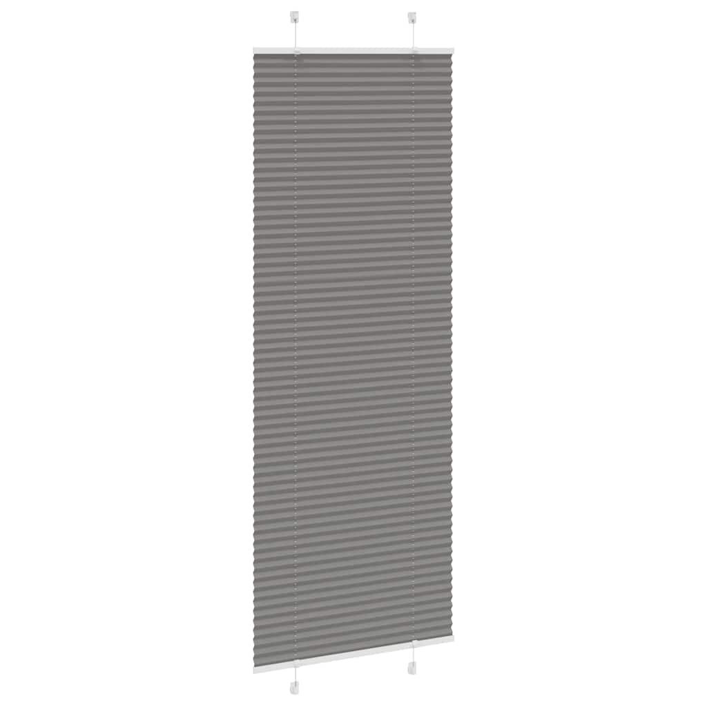 vidaXL Pleated Blind Anthracite 70x200cm Fabric Width 69.4cm Polyester