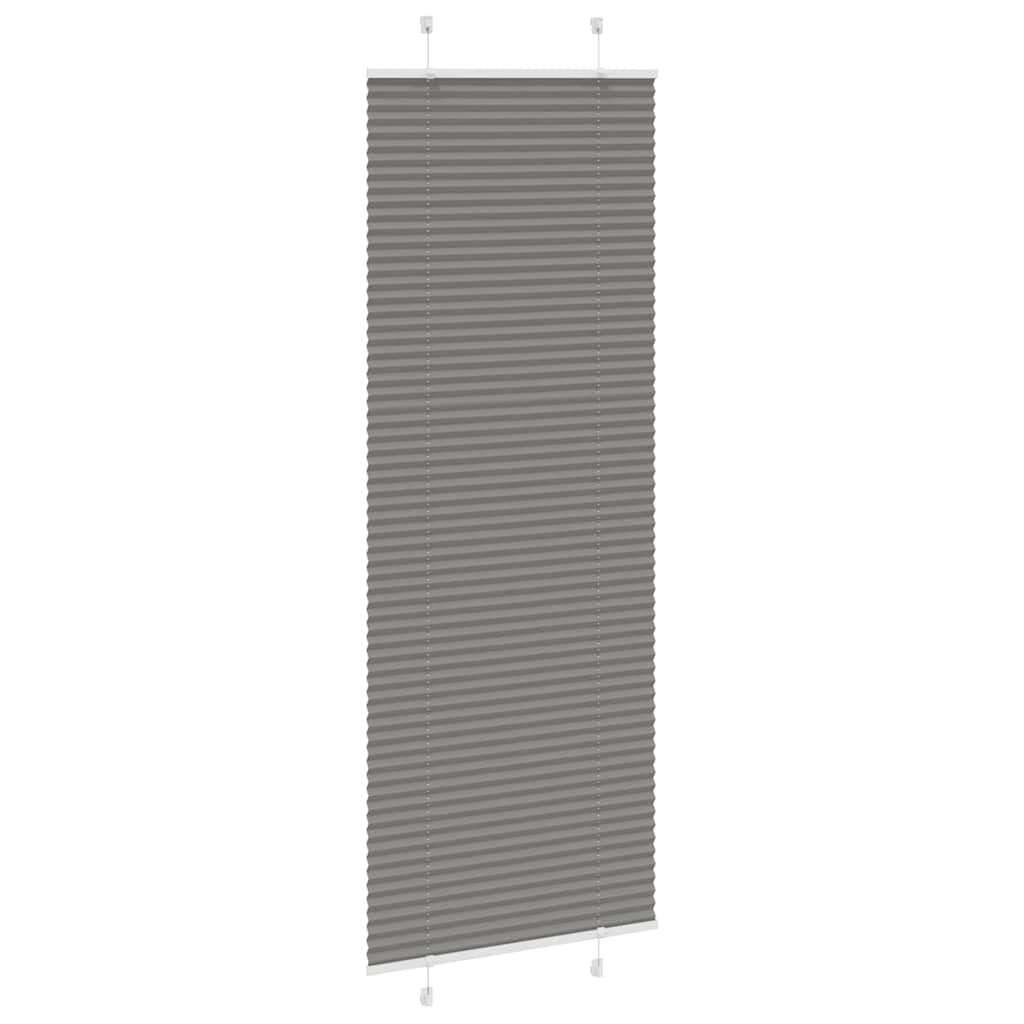 vidaXL Pleated Blind Anthracite 75x200cm Fabric Width 74.4cm Polyester