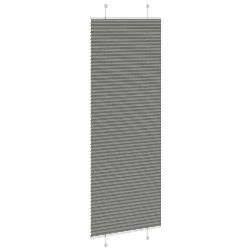 vidaXL Pleated Blind Anthracite 75x200cm Fabric Width 74.4cm Polyester