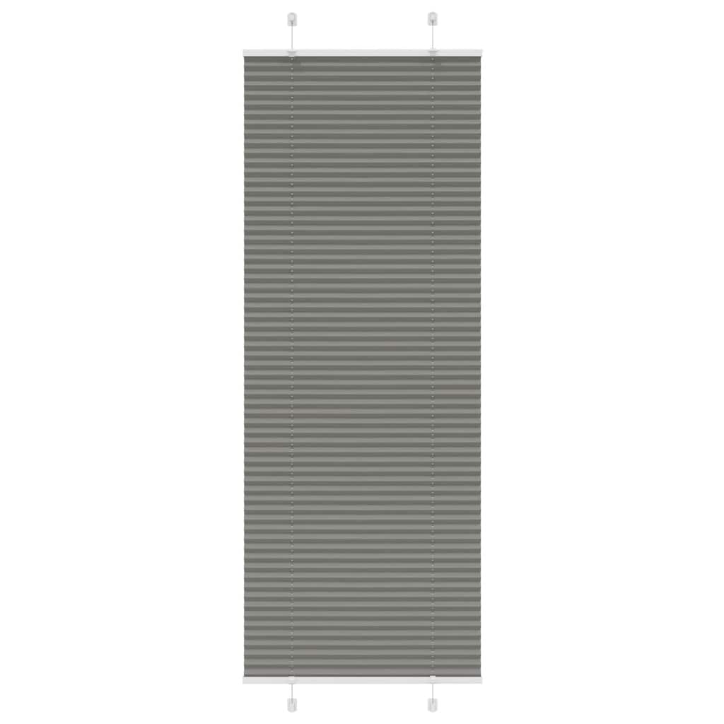 vidaXL Pleated Blind Anthracite 80x200cm Fabric Width 79.4cm Polyester
