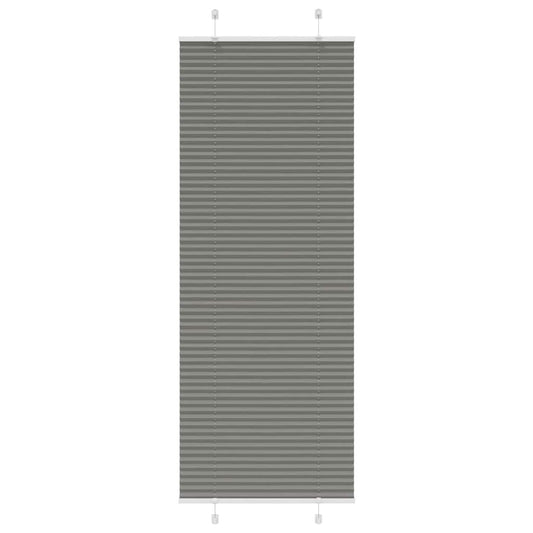 vidaXL Pleated Blind Anthracite 80x200cm Fabric Width 79.4cm Polyester