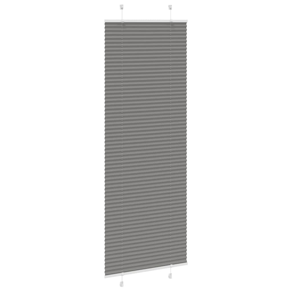 vidaXL Pleated Blind Anthracite 80x200cm Fabric Width 79.4cm Polyester