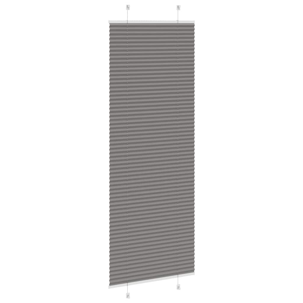 vidaXL Pleated Blind Anthracite 80x200cm Fabric Width 79.4cm Polyester
