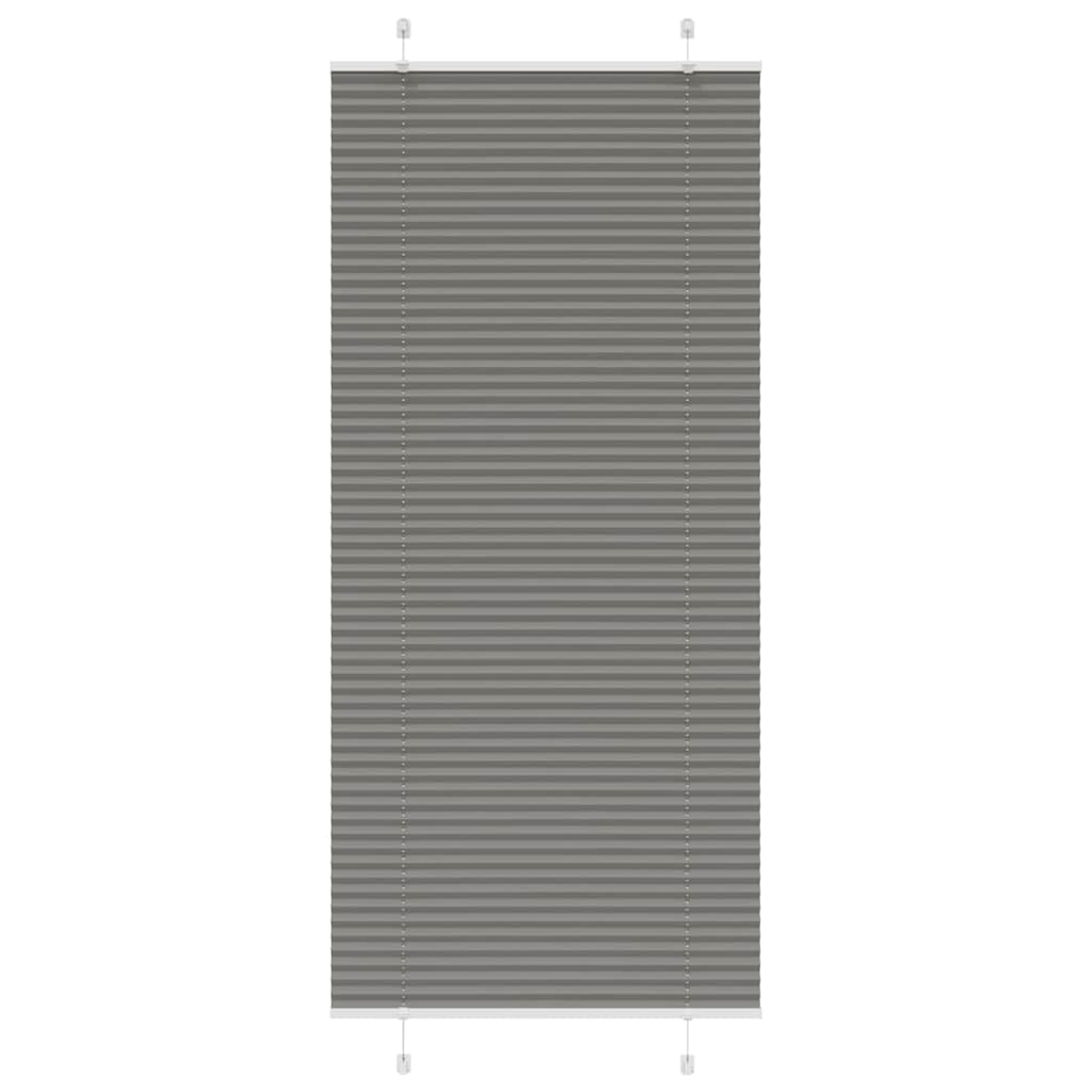 vidaXL Pleated Blind Anthracite 85x200cm Fabric Width 84.4cm Polyester