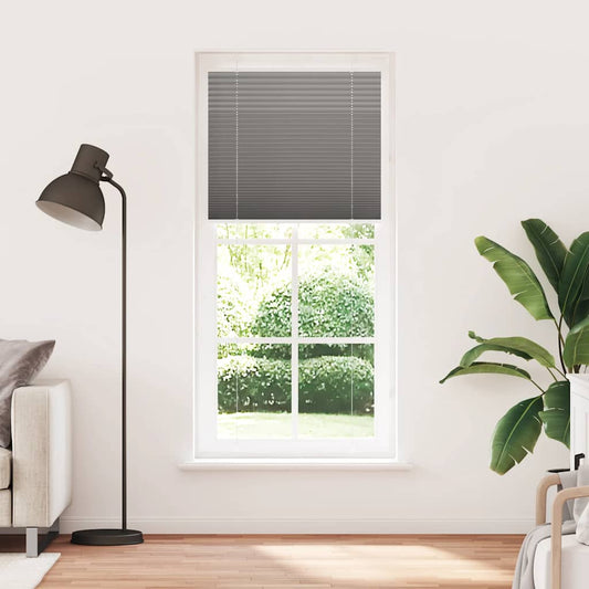 vidaXL Pleated Blind Anthracite 85x200 cm Fabric Width 84.4 cm Polyester