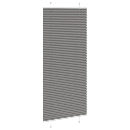 vidaXL Pleated Blind Anthracite 85x200cm Fabric Width 84.4cm Polyester