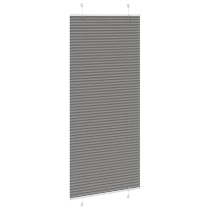 vidaXL Pleated Blind Anthracite 85x200cm Fabric Width 84.4cm Polyester