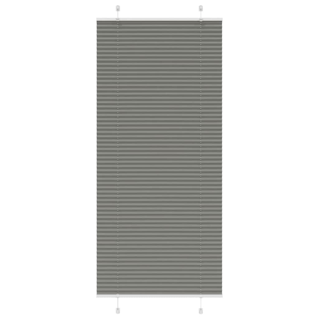 vidaXL Pleated Blind Anthracite 95x200cm Fabric Width 94.4cm Polyester