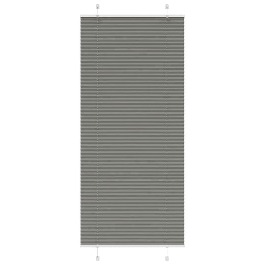 vidaXL Pleated Blind Anthracite 95x200cm Fabric Width 94.4cm Polyester