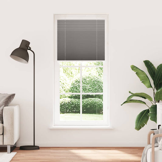 vidaXL Pleated Blind Anthracite 95x200cm Fabric Width 94.4cm Polyester