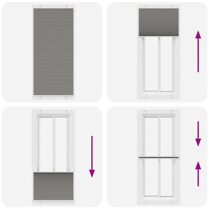 vidaXL Pleated Blind Anthracite 100x200 cm Fabric Width 99.4 cm Polyester