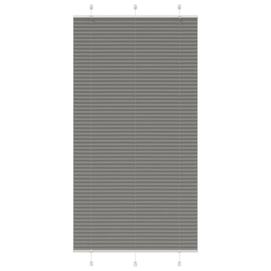 vidaXL Pleated Blind Anthracite 105x200 cm Fabric Width 104.4 cm