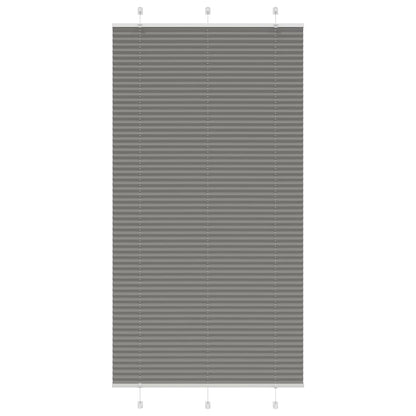 vidaXL Pleated Blind Anthracite 105x200 cm Fabric Width 104.4 cm Polyester