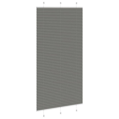 vidaXL Pleated Blind Anthracite 105x200 cm Fabric Width 104.4 cm Polyester