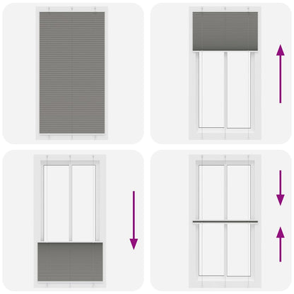 vidaXL Pleated Blind Anthracite 105x200 cm Fabric Width 104.4 cm