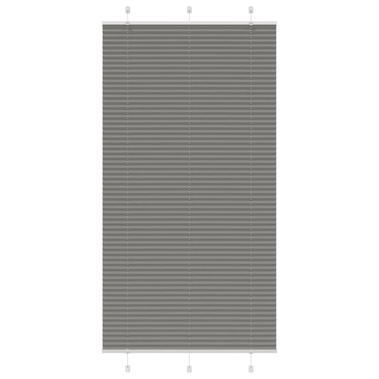 vidaXL Pleated Blind Anthracite 110x200 cm Fabric Width 109.4 cm Polyester