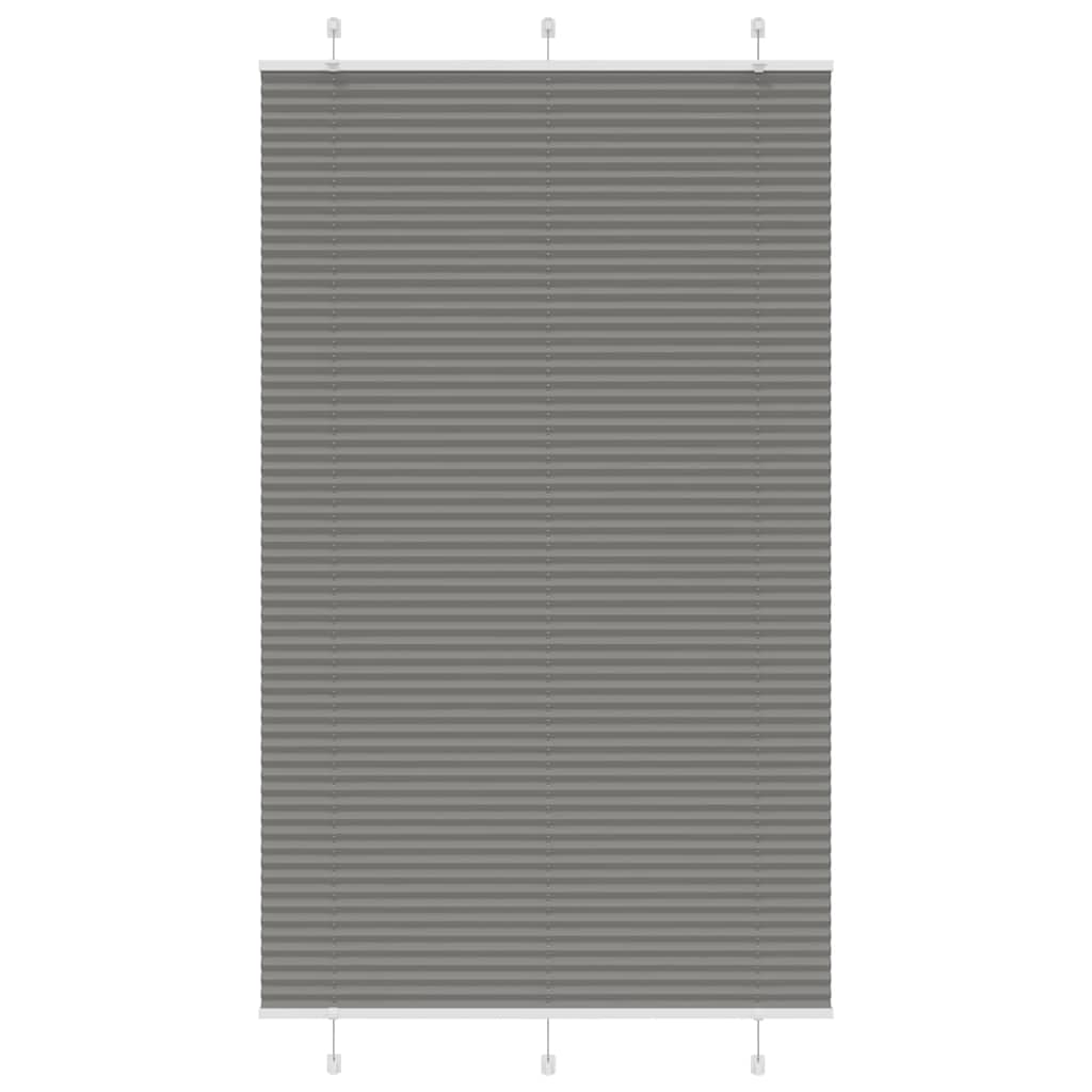 vidaXL Pleated Blind Anthracite 115x200 cm Fabric Width 114.4 cm Polyester