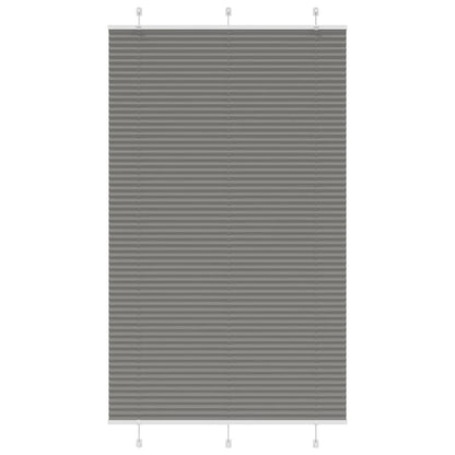 vidaXL Pleated Blind Anthracite 115x200 cm Fabric Width 114.4 cm Polyester