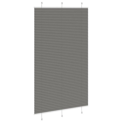 vidaXL Pleated Blind Anthracite 115x200 cm Fabric Width 114.4 cm Polyester