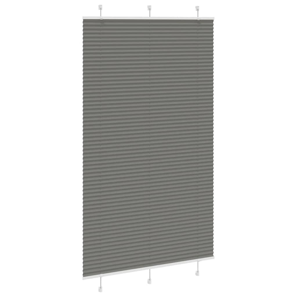 vidaXL Pleated Blind Anthracite 120x200 cm Fabric Width 119.4 cm