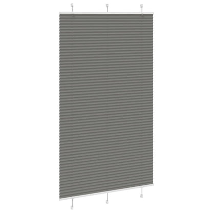 vidaXL Pleated Blind Anthracite 120x200 cm Fabric Width 119.4 cm
