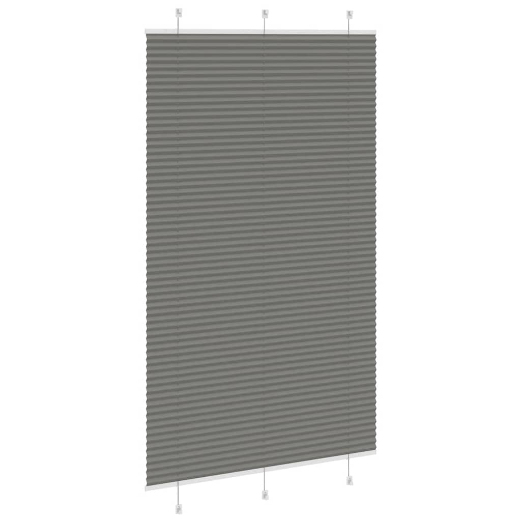 vidaXL Pleated Blind Anthracite 120x200 cm Fabric Width 119.4 cm