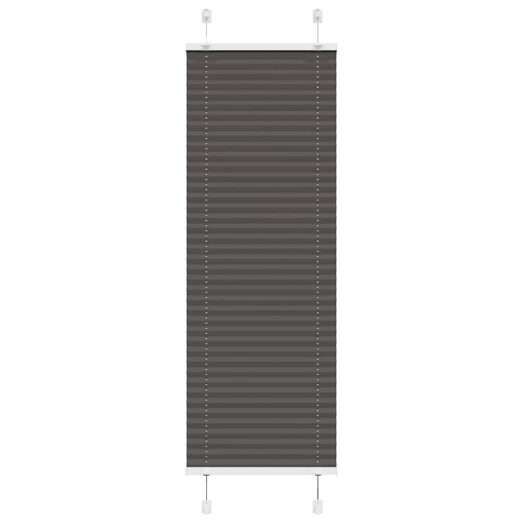 vidaXL Pleated Blind Black 40x100 cm Fabric Width 39.4 cm Polyester