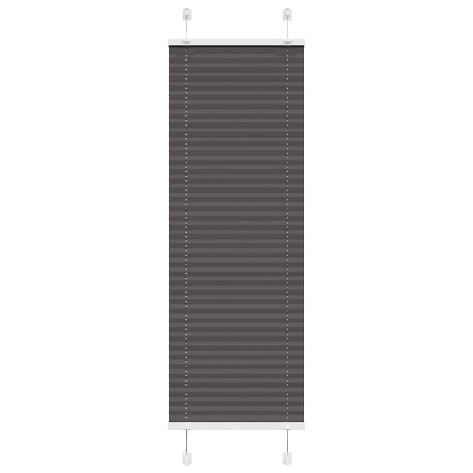 vidaXL Pleated Blind Black 40x100 cm Fabric Width 39.4 cm Polyester