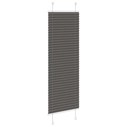 vidaXL Pleated Blind Black 40x100 cm Fabric Width 39.4 cm Polyester