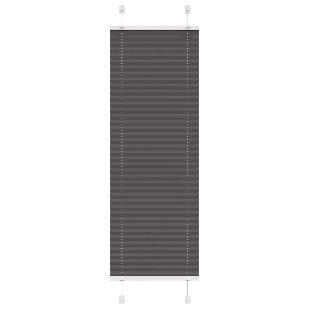 vidaXL Pleated Blind Black 45x100 cm Fabric Width 44.4 cm Polyester
