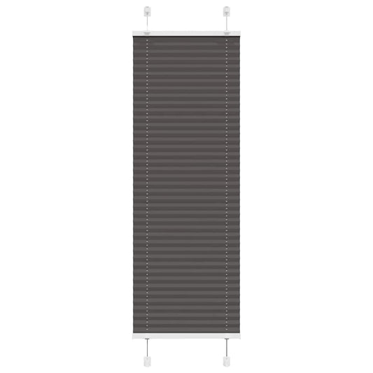 vidaXL Pleated Blind Black 45x100 cm Fabric Width 44.4 cm Polyester