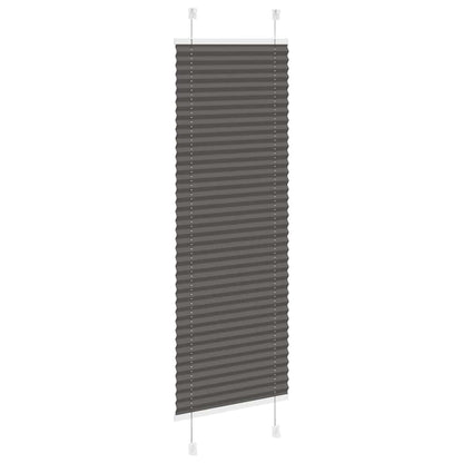 vidaXL Pleated Blind Black 45x100 cm Fabric Width 44.4 cm Polyester
