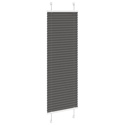 vidaXL Pleated Blind Black 50x100 cm Fabric Width 49.4 cm Polyester