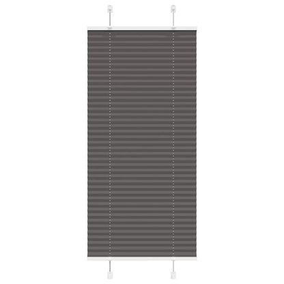 vidaXL Pleated Blind Black 65x100 cm Fabric Width 64.4 cm Polyester