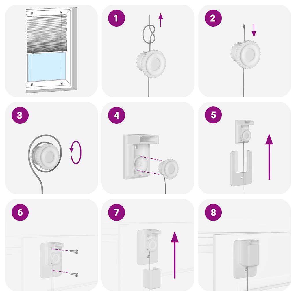 vidaXL Pleated Blind Black 65x100 cm Fabric Width 64.4 cm Polyester