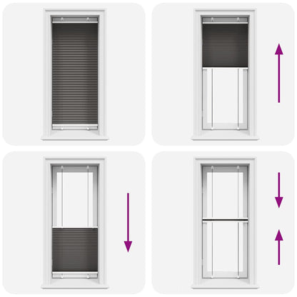 vidaXL Pleated Blind Black 65x100 cm Fabric Width 64.4 cm Polyester