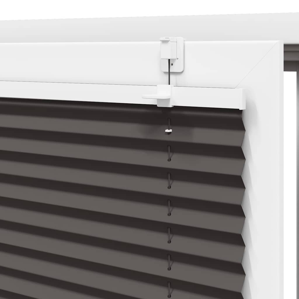 vidaXL Pleated Blind Black 65x100 cm Fabric Width 64.4 cm Polyester