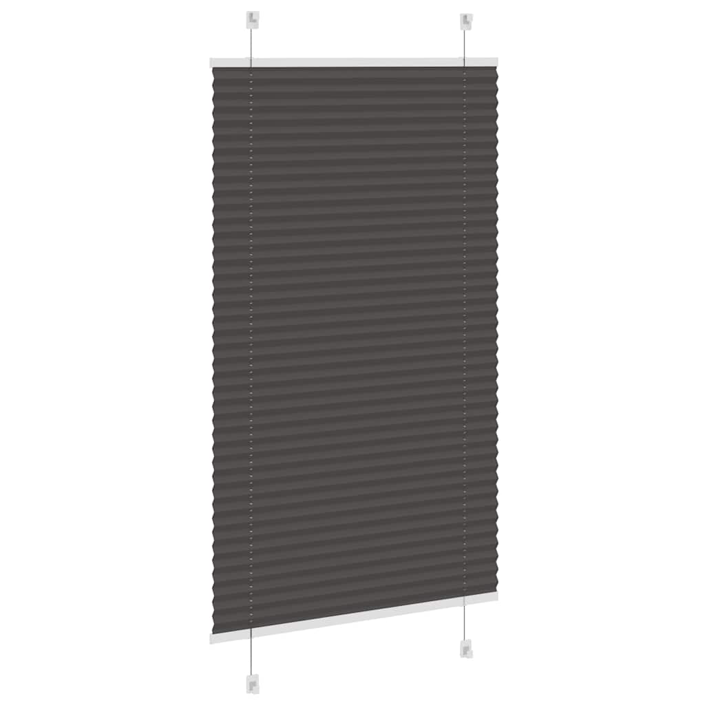 vidaXL Pleated Blind Black 70x100 cm Fabric Width 69,4 cm Polyester