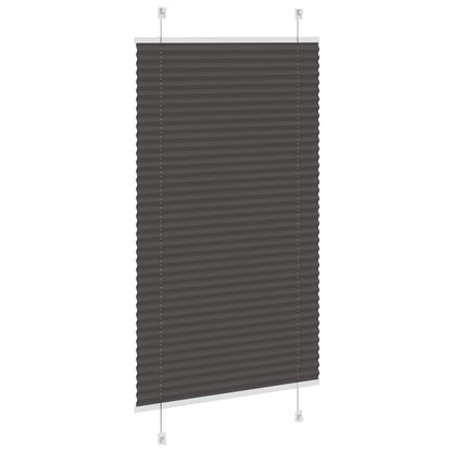 vidaXL Pleated Blind Black 70x100 cm Fabric Width 69,4 cm Polyester