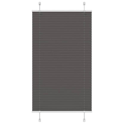 vidaXL Pleated Blind Black 80x100 cm Fabric Width 79,4 cm Polyester